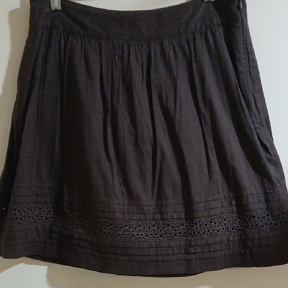 LOFT Dark Brown Mini Skirt